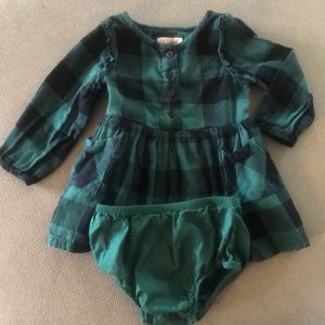 Baby checkered flannel dresd